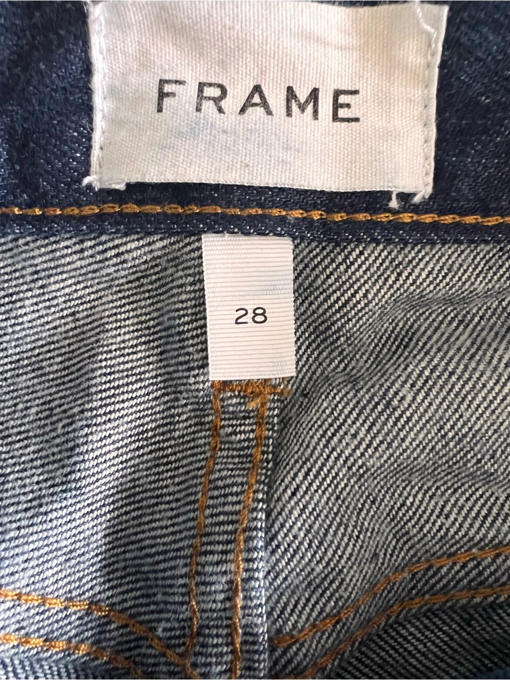 FRAME Blue Le Jane Contrast Patchwork Jeans size 28 excellent condition - Picture 12 of 14